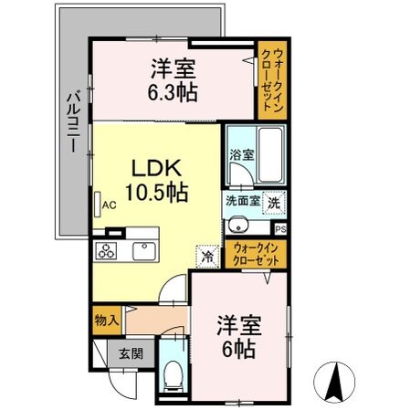 セジュール鳥井戸の物件間取画像